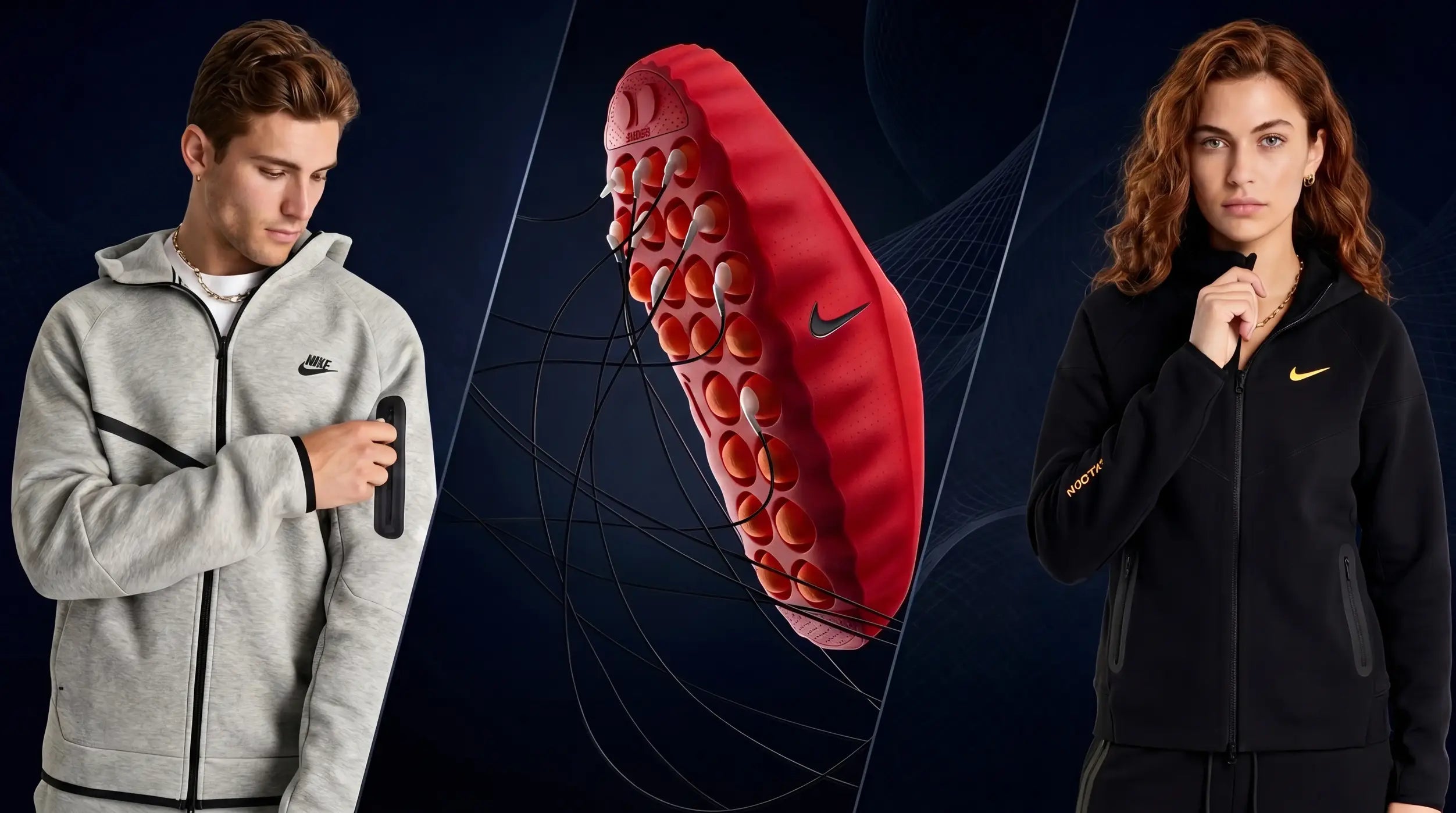 Nike & NOCTA Tech Fleece Hoodie and Jogger and Nike Mind 001 Slides