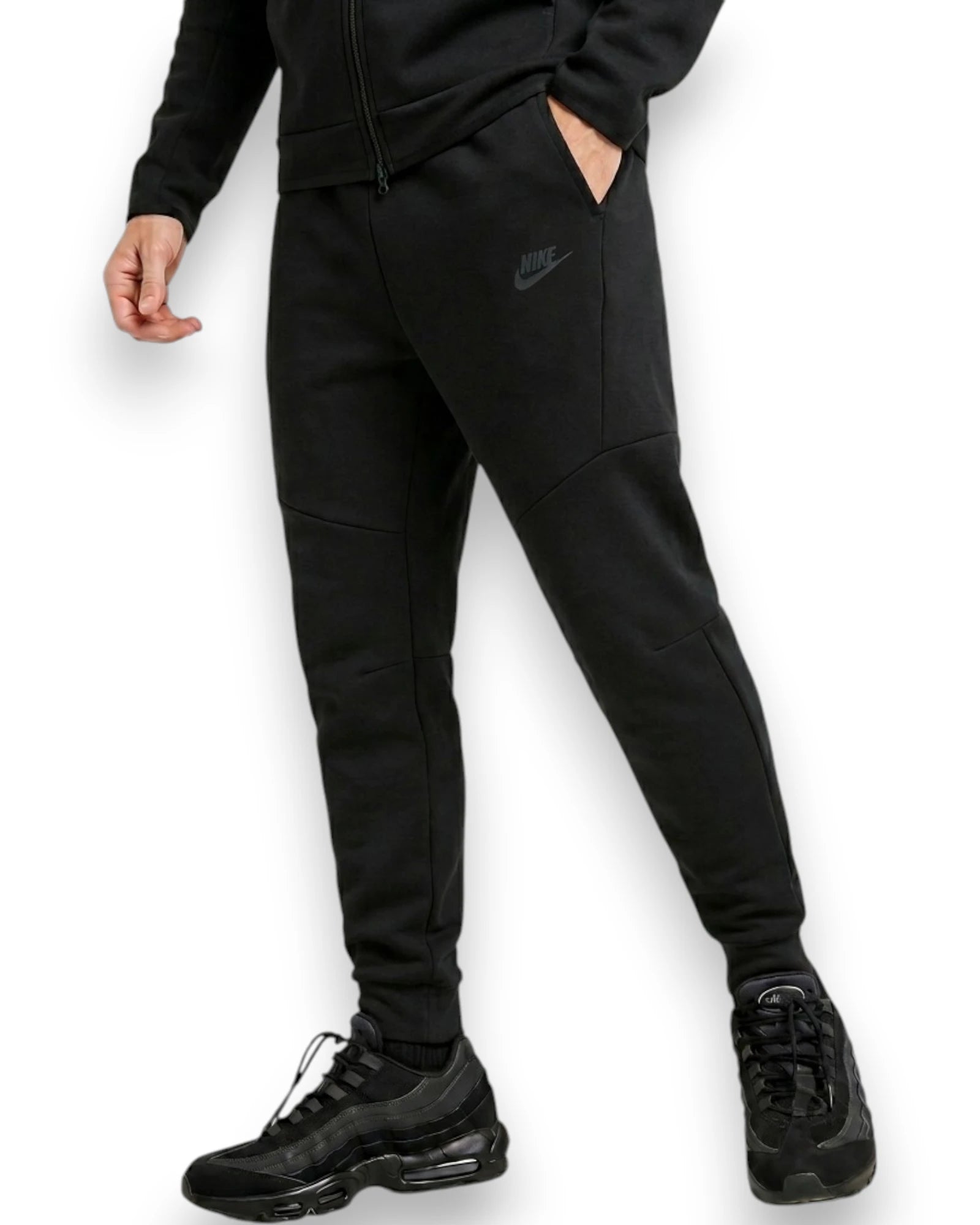 Nike Tech Fleece Jogger in Black front view
