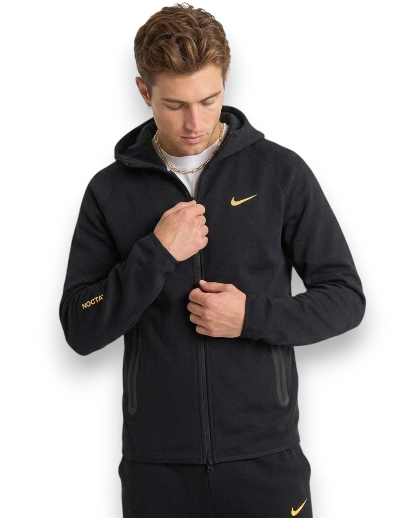 NOCTA Tech Fleece Tracksuit in Black front view